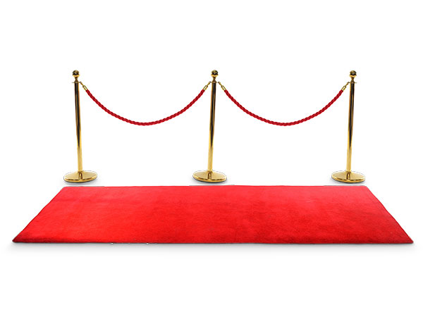 red carpet rope and gold poles