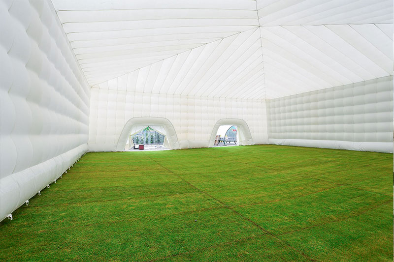Inflatable marquee inside