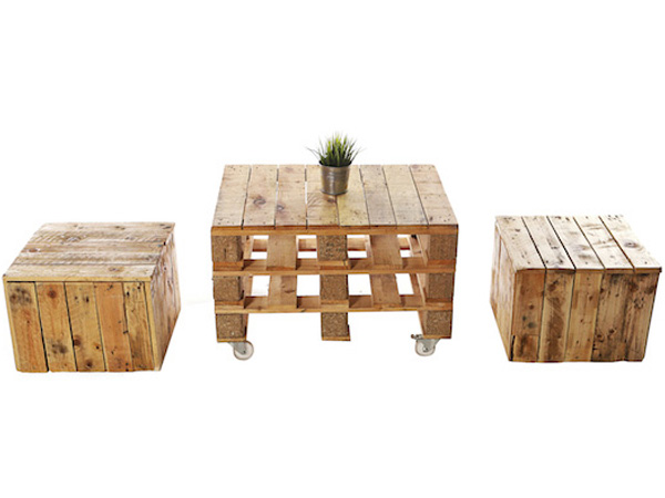 Pallet Coffee Table and Cubes