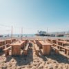 Reclaimed Scaffold Board Tables For Beach Events